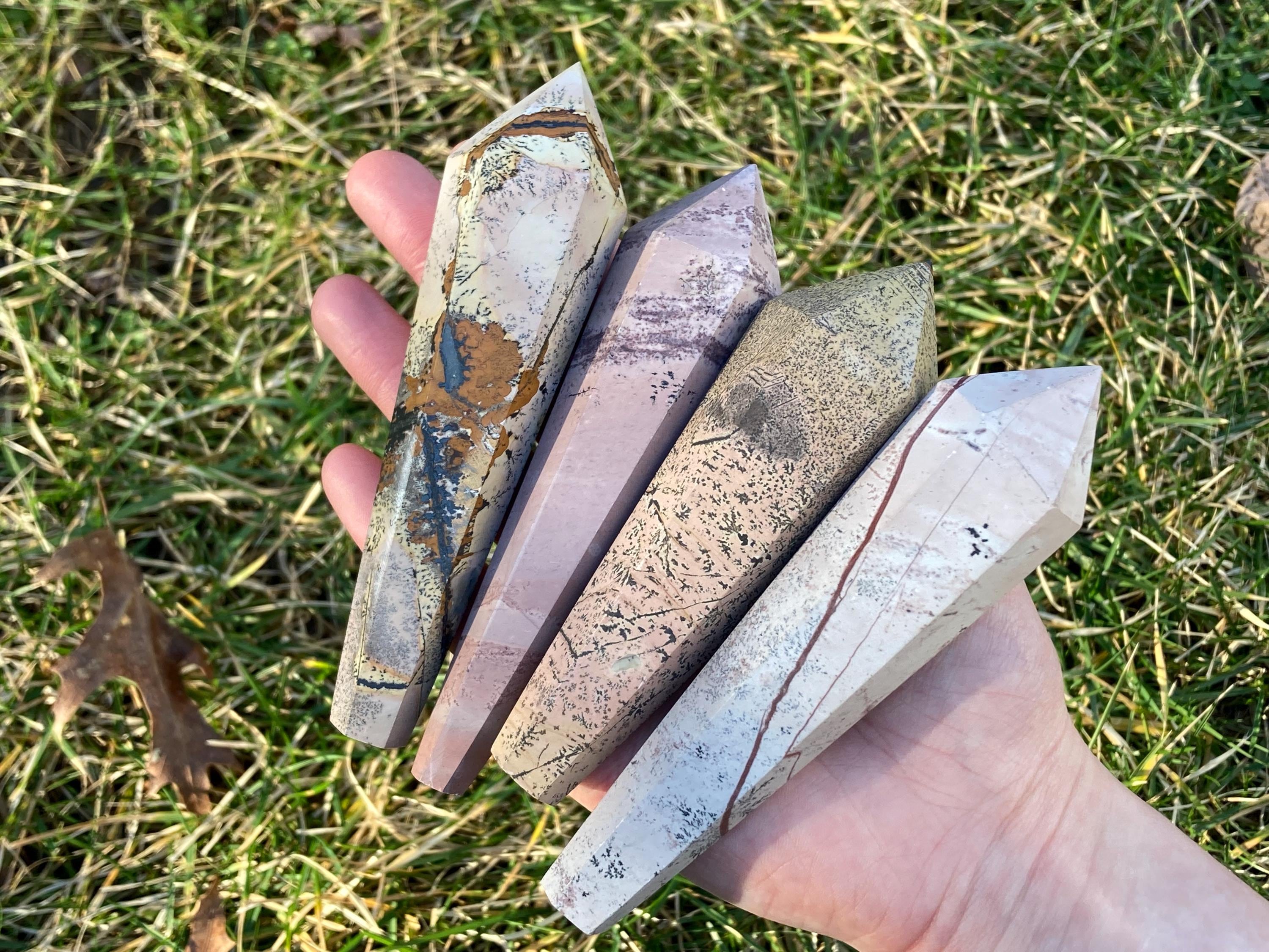 Picture Jasper Wands, Graphic Stone, Carved Polished Obelisk Point, Healing Crystals, You Choose Picture Jasper Wands, Graphic Stone, Carved Polished Obelisk Point, Healing Crystals, You Choose