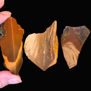 Unpolished Bruneau Jasper Tiny Rough Set of 3 | Collectible Picture Jasper from Idaho | Raw Lapidary Stone Lot | Rare, Premium Cabbing Rocks