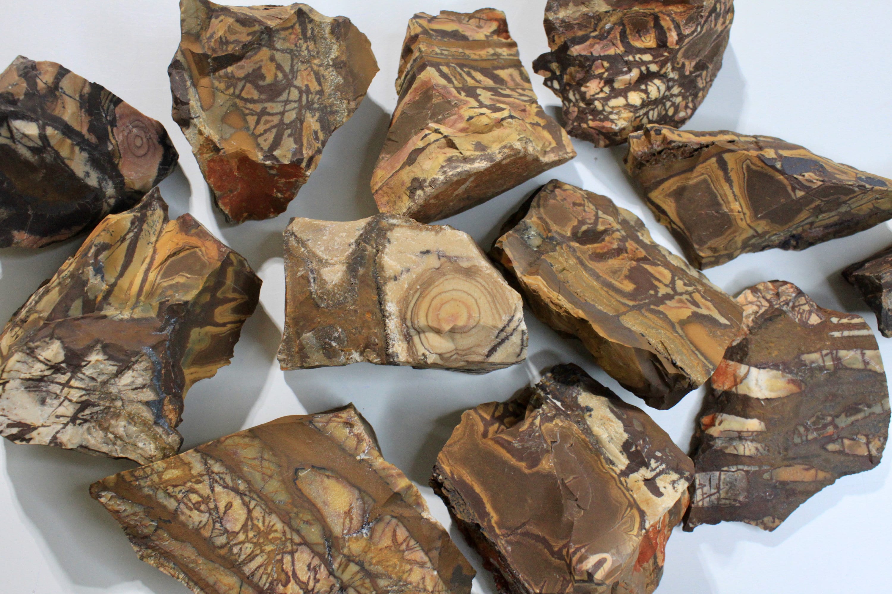 Yellow Picture Jasper Stone Chunks, Picasso Jasper Raw Crystals, Raw Jasper Stone