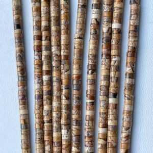 Picture Jasper 4mm Heishi / Rondelle Beads 12.5inch Each Picture Jasper 4mm Heishi / Rondelle Beads 12.5inch Each