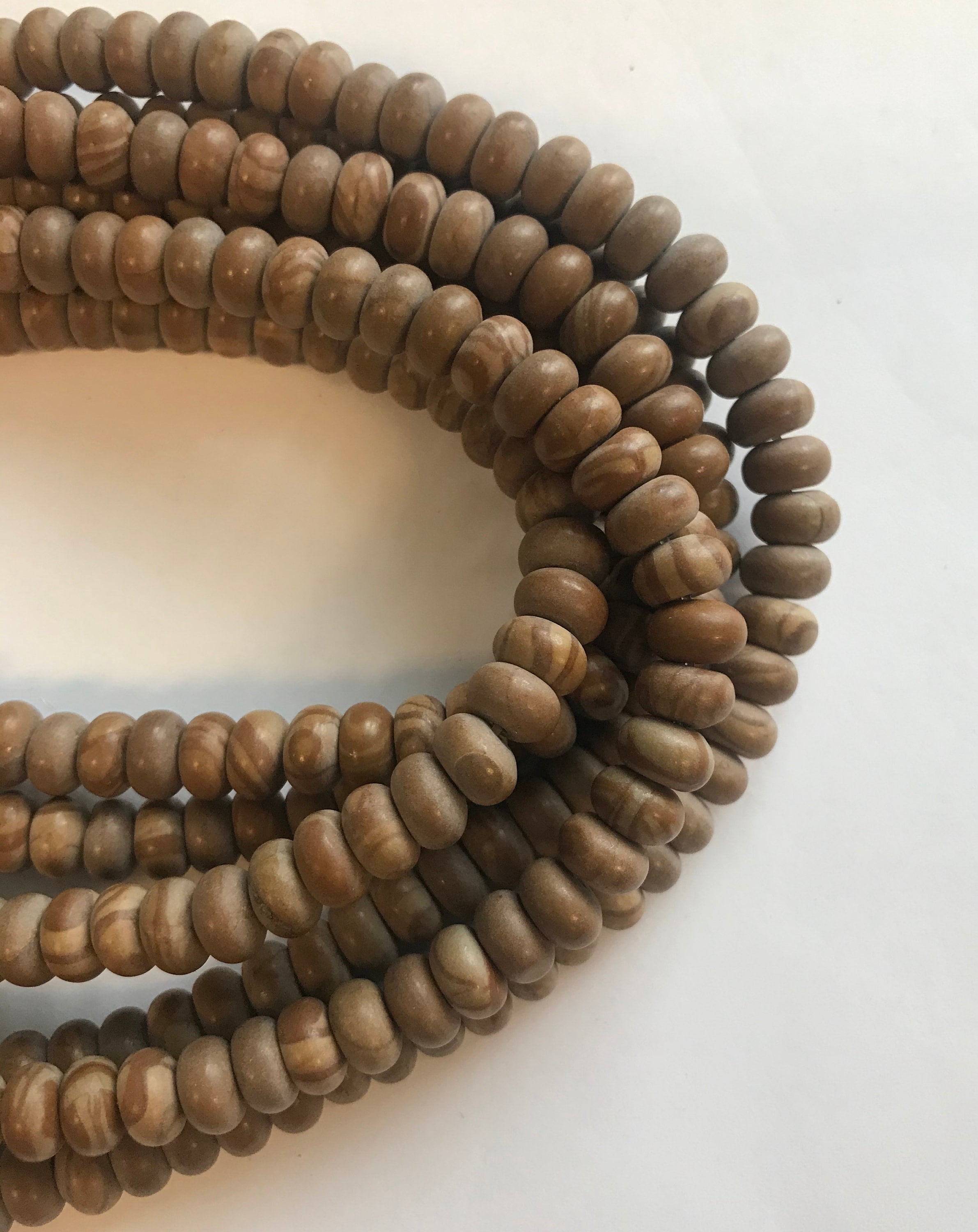 Picture Jasper 8x5mm Rondelle Gemstone Beads--15.5" Picture Jasper 8x5mm Rondelle Gemstone Beads--15.5"