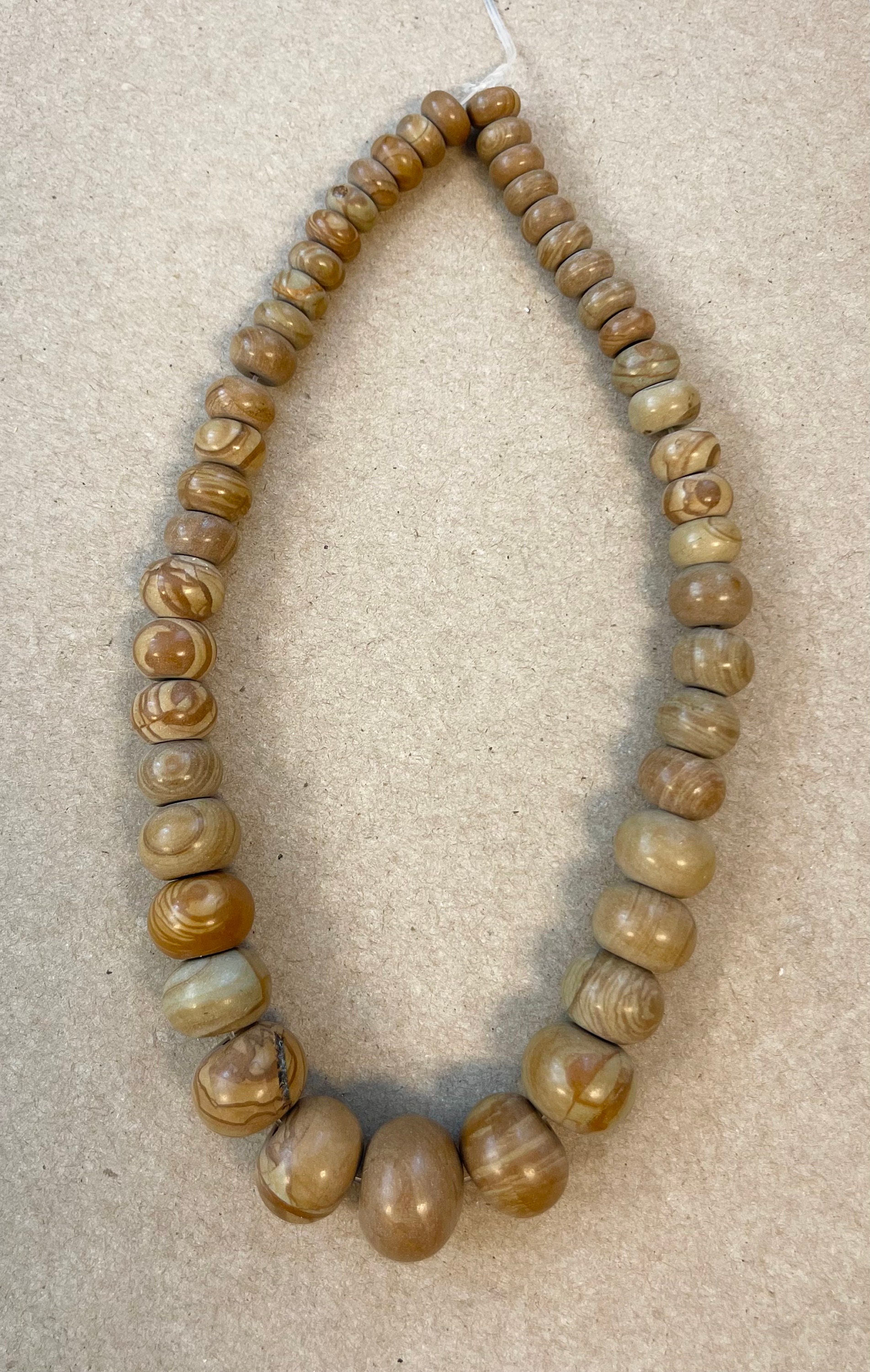 Natural Picture Jasper 10x6mm-20x15m Graduated Rondelle Natural Gemstone Beads--15.5"--