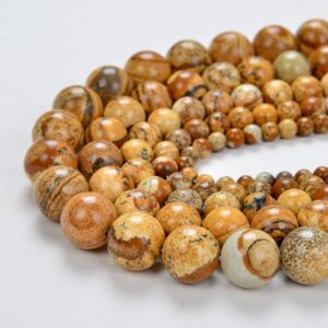 10 Strands 6mm Vast Desert Brown Picture Jasper Gemstone Round 6mm Loose Beads 15.5 Inch Full Strand Bulk Lot (90114625-246 X10) 10 Strands 6mm Vast Desert Brown Picture Jasper Gemstone Round 6mm Loose Beads 15.5 Inch Full Strand Bulk Lot (90114625-246 X10)