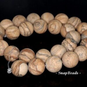12mm Vast Desert Picture Jasper Gemstone Matte Brown Round Loose Beads 15.5 inch Full Strand (90185334-879) 12mm Vast Desert Picture Jasper Gemstone Matte Brown Round Loose Beads 15.5 inch Full Strand (90185334-879)