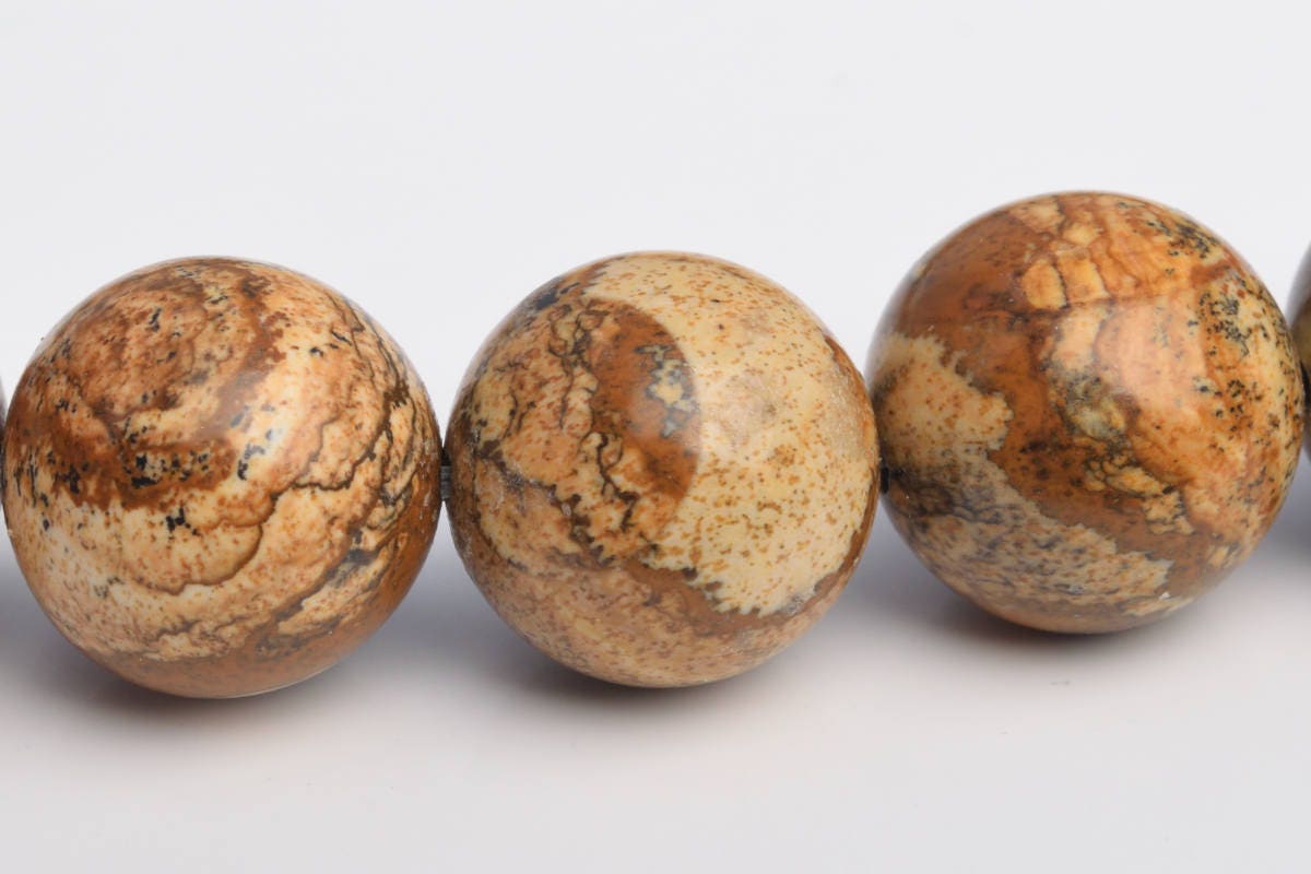 16mm Picture Jasper Beads Grade Aaa Genuine Natural Gemstone Quarter Strand Round Loose Beads 4" Bulk Lot 1,3,5,10,50 (103594hf-970)