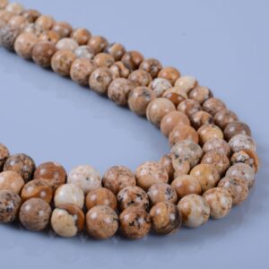 6mm Picture Jasper Round Ball Loose Gemstone Beads 16" 6mm Picture Jasper Round Ball Loose Gemstone Beads 16"