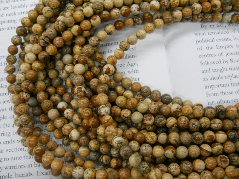 8mm Picture Jasper Round Beads, 15.5 Inch