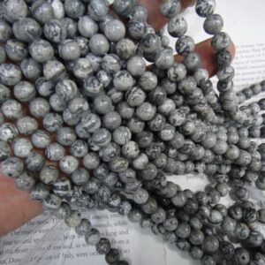 8mm gray picture jasper round beads, 15.5 inch 8mm gray picture jasper round beads, 15.5 inch