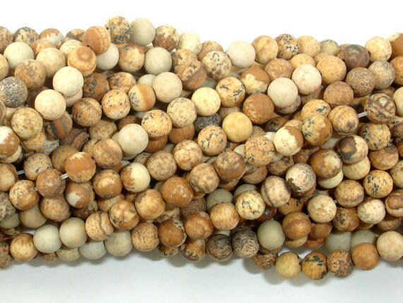 Matte Picture Jasper Beads, 4mm (4.7 Mm) Round Beads, 15 Inch, Full Strand, Approx 86 Beads, Hole 0.8mm A Quality (345054011) Matte Picture Jasper Beads, 4mm (4.7 Mm) Round Beads, 15 Inch, Full Strand, Approx 86 Beads, Hole 0.8mm A Quality (345054011)