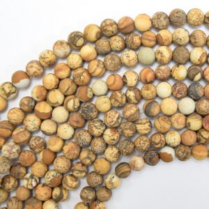 Natural Matte Picture Jasper Round Beads Gemstone 15" Strand 6mm 8mm 10mm 12mm Natural Matte Picture Jasper Round Beads Gemstone 15" Strand 6mm 8mm 10mm 12mm