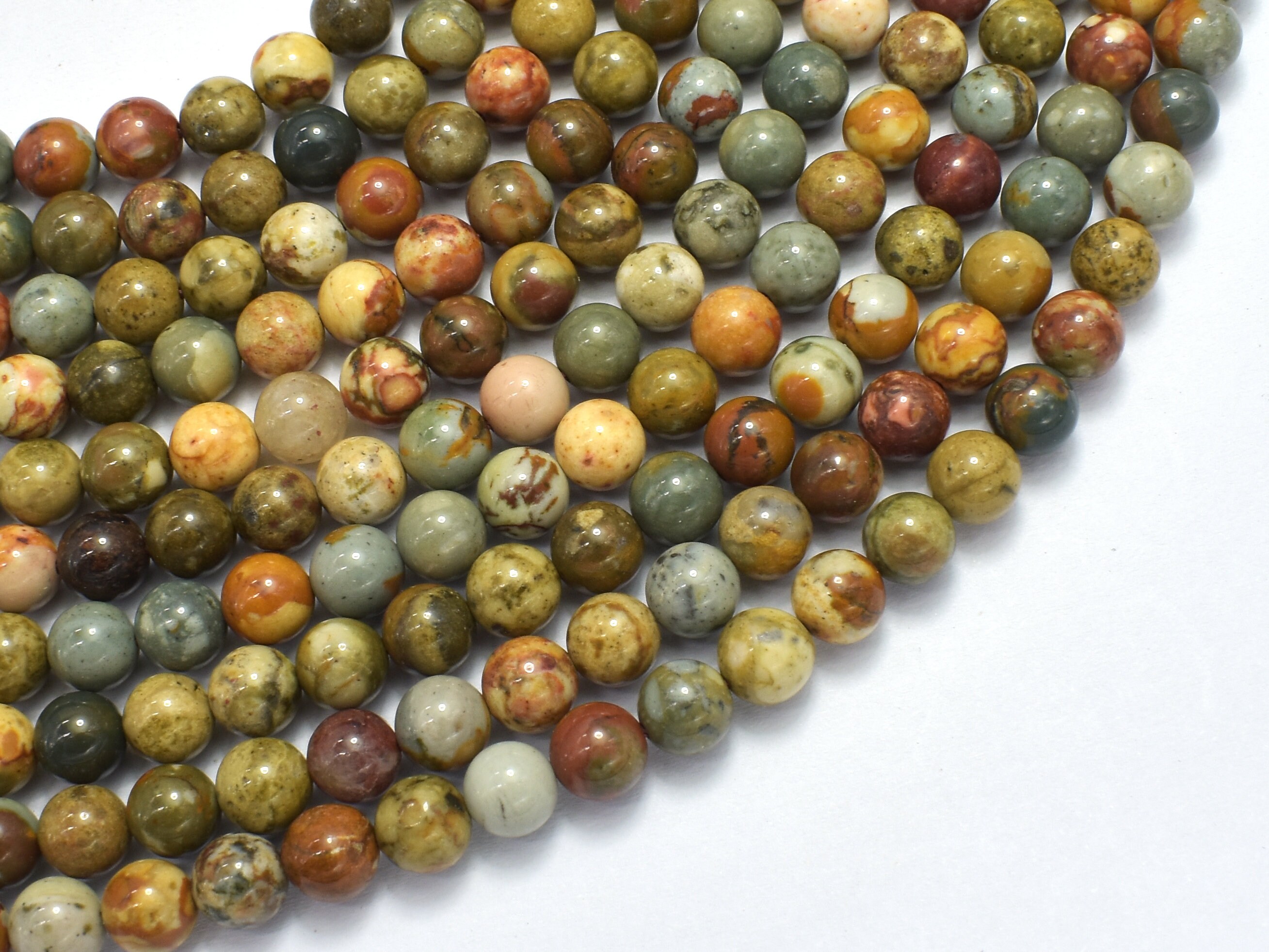 Natural Owyhee Picture Jasper 6mm Round Beads, 15.5 Inch, Approx. 65 Beads, Hole 1mm (345054012) Natural Owyhee Picture Jasper 6mm Round Beads, 15.5 Inch, Approx. 65 Beads, Hole 1mm (345054012)