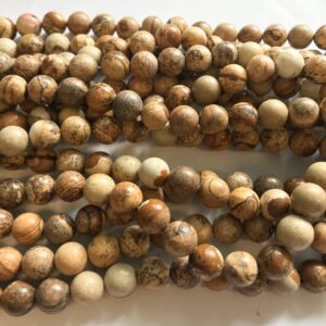 Natural Picture Jasper Smooth Round 6mm 8mm 10mm 12mm Gemstone Beads -- 15.5 inch strand Natural Picture Jasper Smooth Round 6mm 8mm 10mm 12mm Gemstone Beads -- 15.5 inch strand