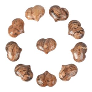 25mm Picture jasper puff LOVE hearts 1 inch Crystal healing Reiki pocket stone 25mm Picture jasper puff LOVE hearts 1 inch Crystal healing Reiki pocket stone