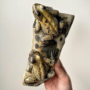 Picture Jasper Frog | 1303g | - #s19 (polished Brown Crystal Carving, Root Chakra, Grounding)