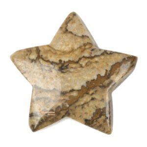 g6174.22 30mm Carved Picture Jasper Gemstone Crystal Healing Star Stone DIY g6174.22 30mm Carved Picture Jasper Gemstone Crystal Healing Star Stone DIY