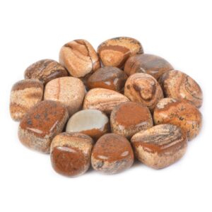 1/2LB Picture Jasper Tumbled Stone Specimen Collection Pocket Worry Healing Crystal Reiki