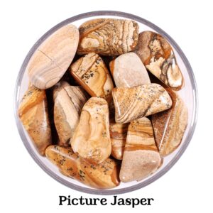 Picture Jasper Tumbled Stone, Natural Landscape Gemstone, Earth Connection Wellness Stone