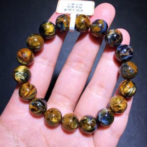 11mm Natural Aaaaaaa Yellow Pietersite Beads Bracelet,pietersite Beaded Bracelets Supply,gift Jewelry Bracelets.