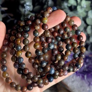 6mm Pietersite Beaded Stretch Bracelet - 6mm Round Bead