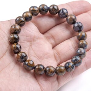 9MM Pietersite Beads Bracelet Grade AAA Genuine Natural Round Gemstone 7" (124683h-4098)