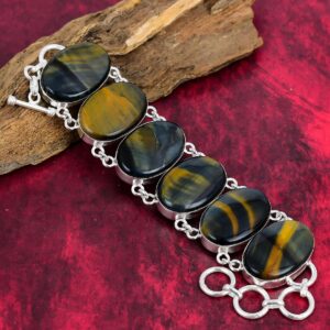 Amazing Pietersite Bracelet, 925 Sterling Silver Bracelet, Adjustable Chain Bracelet, Gemstone Bracelet, Handmade Jewelry, Wadding Gifts. Amazing Pietersite Bracelet, 925 Sterling Silver Bracelet, Adjustable Chain Bracelet, Gemstone Bracelet, Handmade Jewelry, Wadding Gifts.
