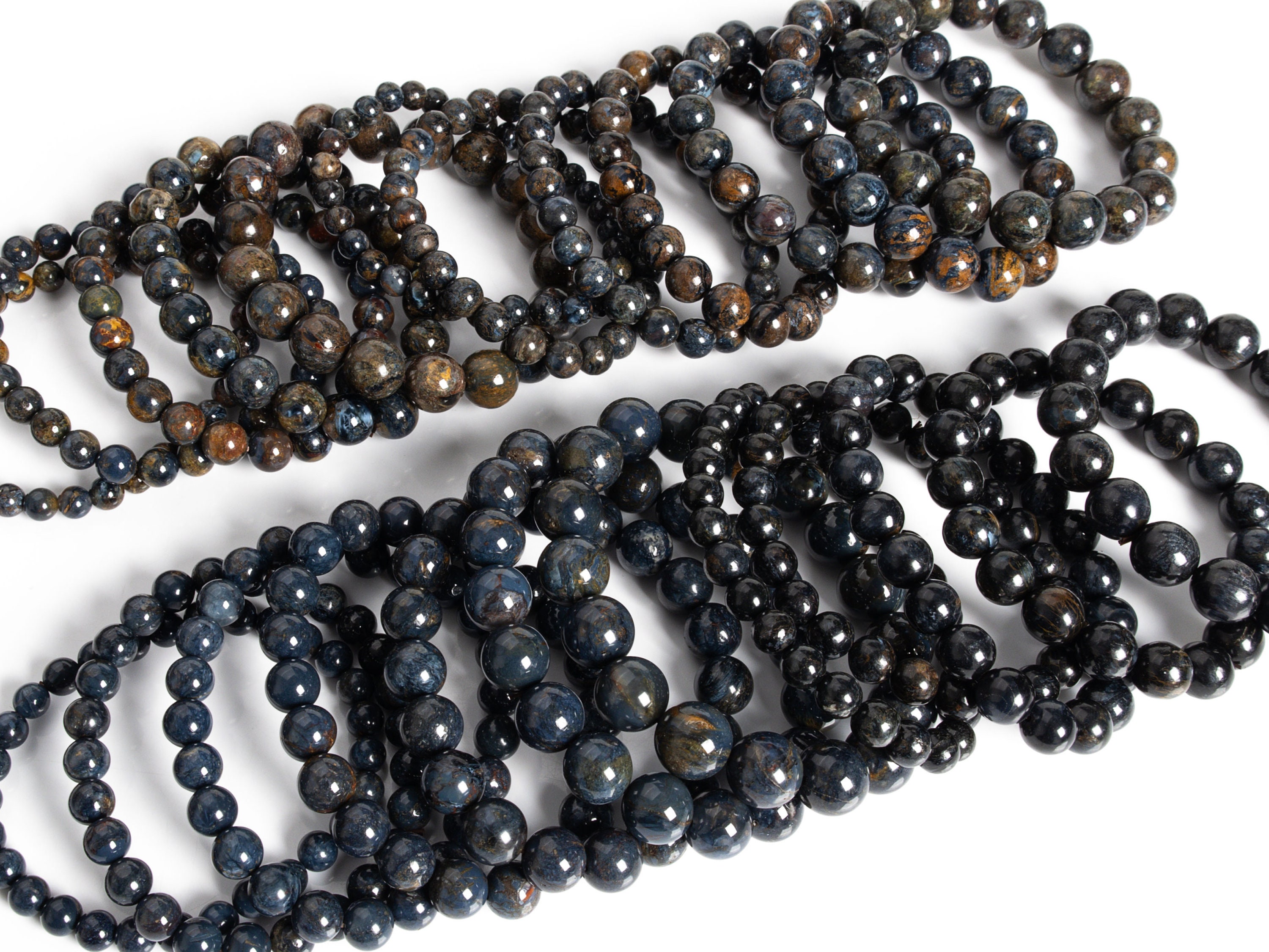 Pietersite Beads 7"/7.5"/16" Bracelet Genuine Natural Round Gemstone Beads Pietersite Beads 7"/7.5"/16" Bracelet Genuine Natural Round Gemstone Beads