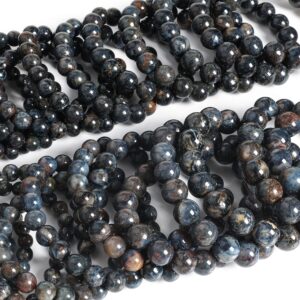 Blue Pietersite Beads 7"/7.5" Bracelet Genuine Natural Round Gemstone Beads