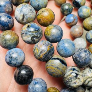 Blue Pietersite Bracelet | Luxury Crystal Bracelet | Crystal Beaded Bracelet |  Rare Crystals, Genuine Crystal Bracelet