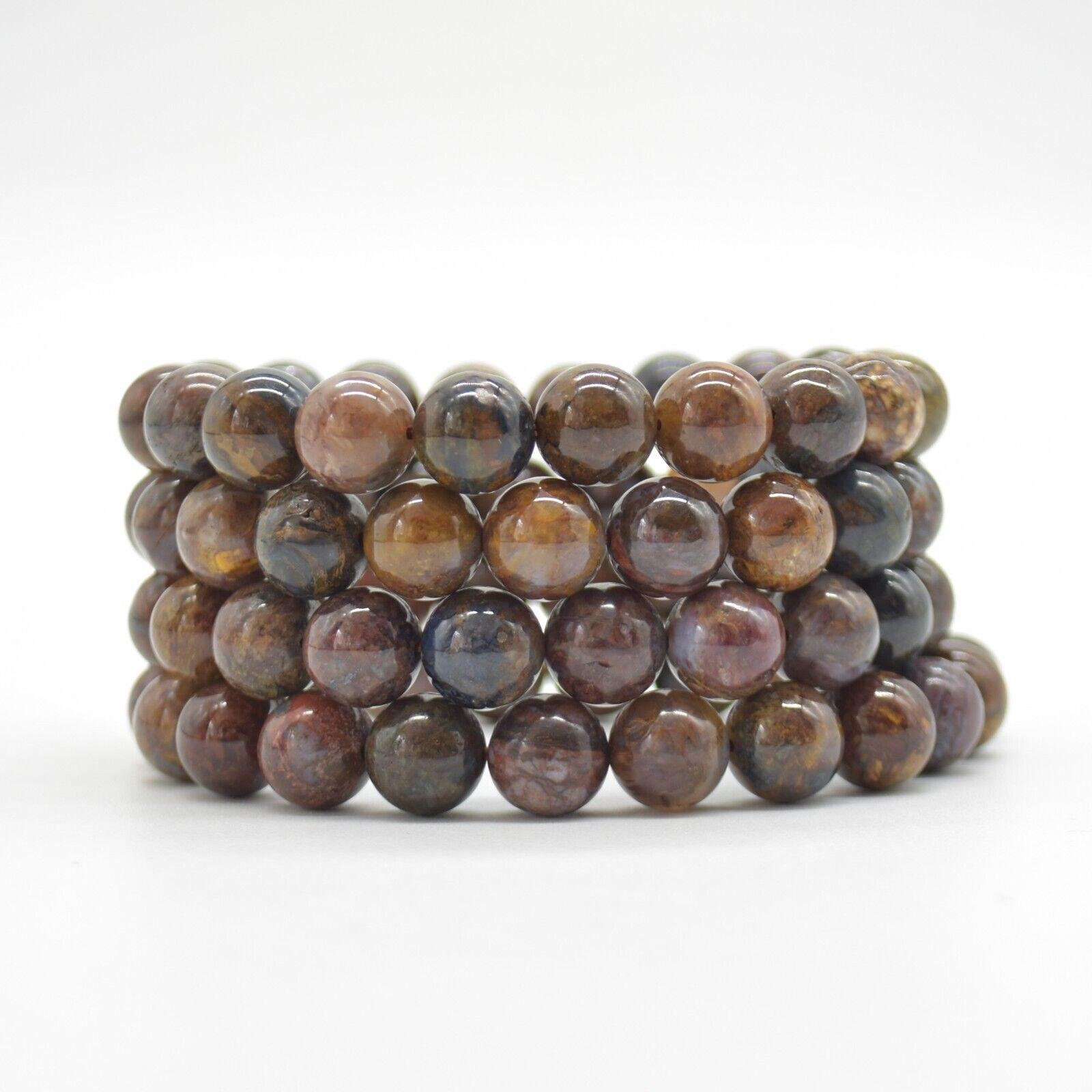 Pietersite Gemstone Round Beads Bracelet Sample Strand - 10mm - 7.5 Inches Pietersite Gemstone Round Beads Bracelet Sample Strand - 10mm - 7.5 Inches