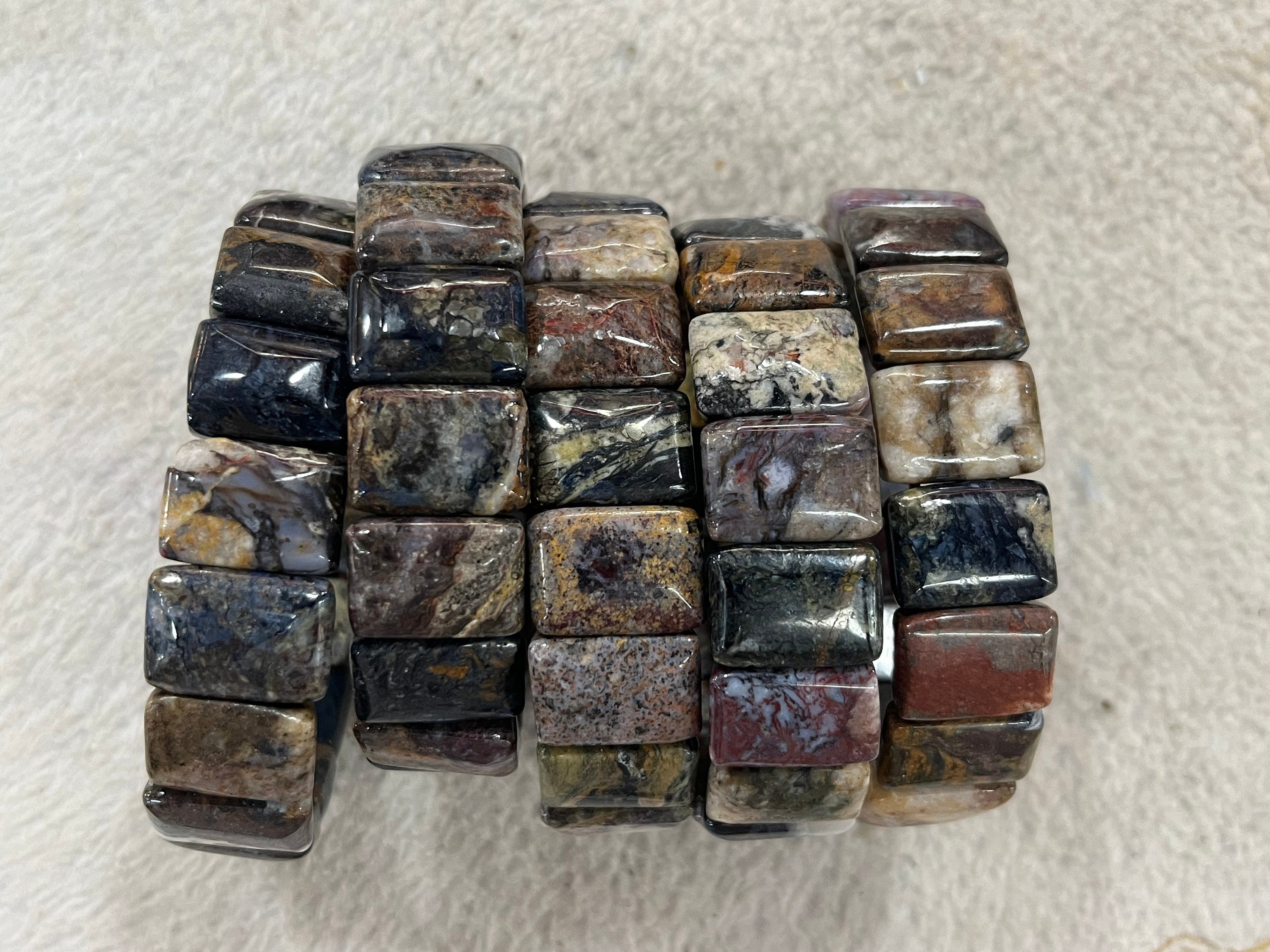 Genuine Pietersite 12x16mm Rectangle Genuine Gemstone Beads Finished Jewelry Bracelet Supply - 1piece Genuine Pietersite 12x16mm Rectangle Genuine Gemstone Beads Finished Jewelry Bracelet Supply - 1piece