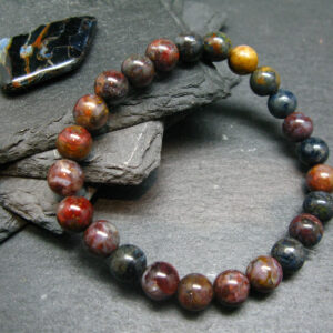 Pietersite Genuine Bracelet ~ 7 Inches ~ 8mm Round Beads