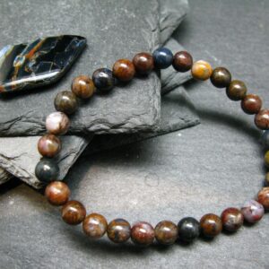 Pietersite Genuine Bracelet ~ 7 Inches ~ 6mm Round Beads