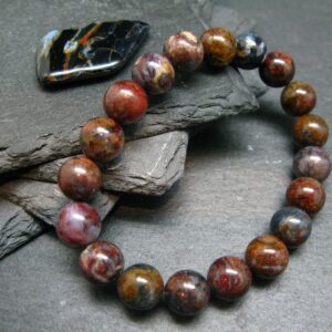 Pietersite Genuine Bracelet ~ 7 Inches ~ 10mm Round Beads