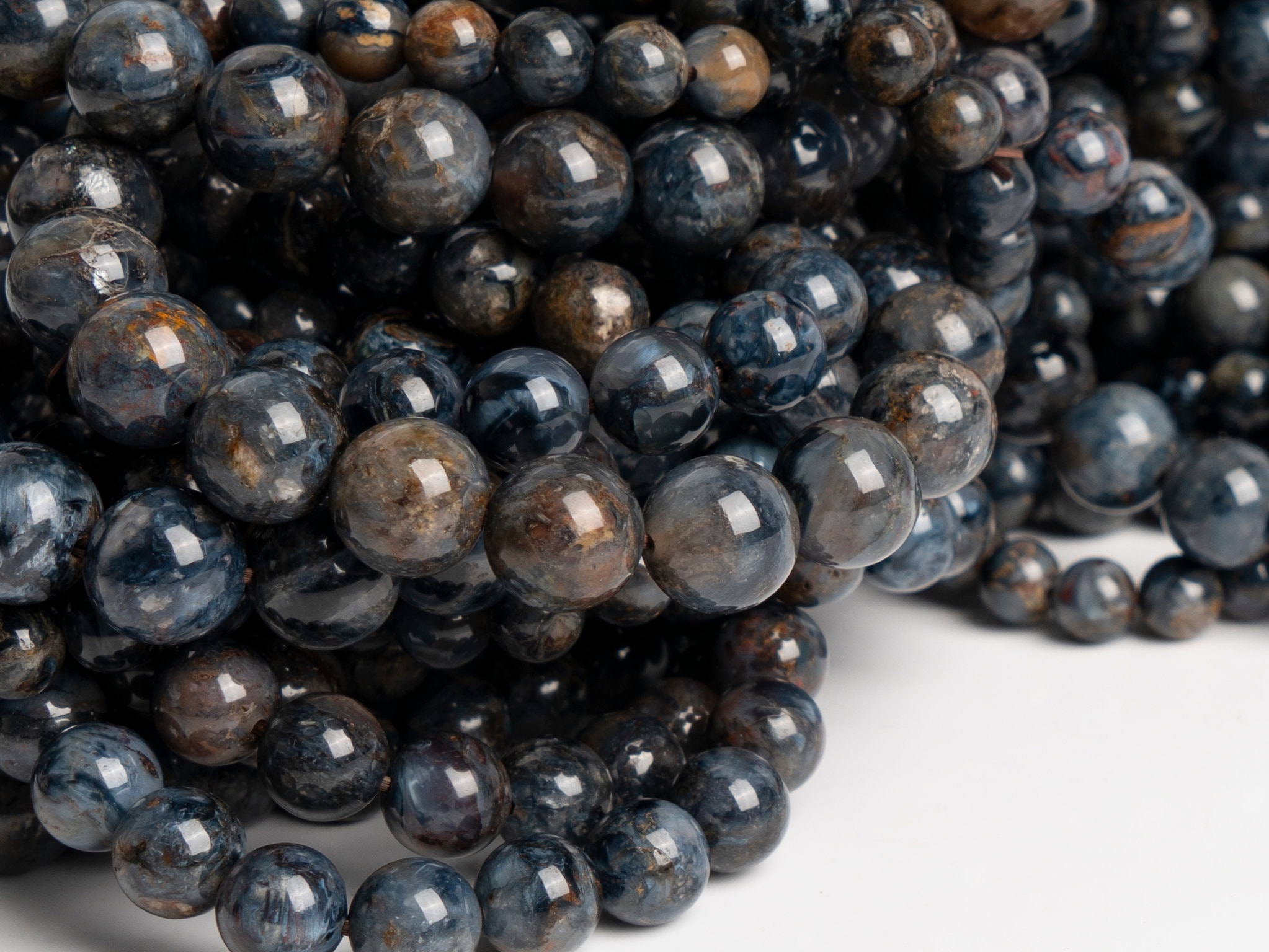 Genuine Natural Blue Pietersite Bracelet A Round Shape Gemstone 7mm 8mm 9mm