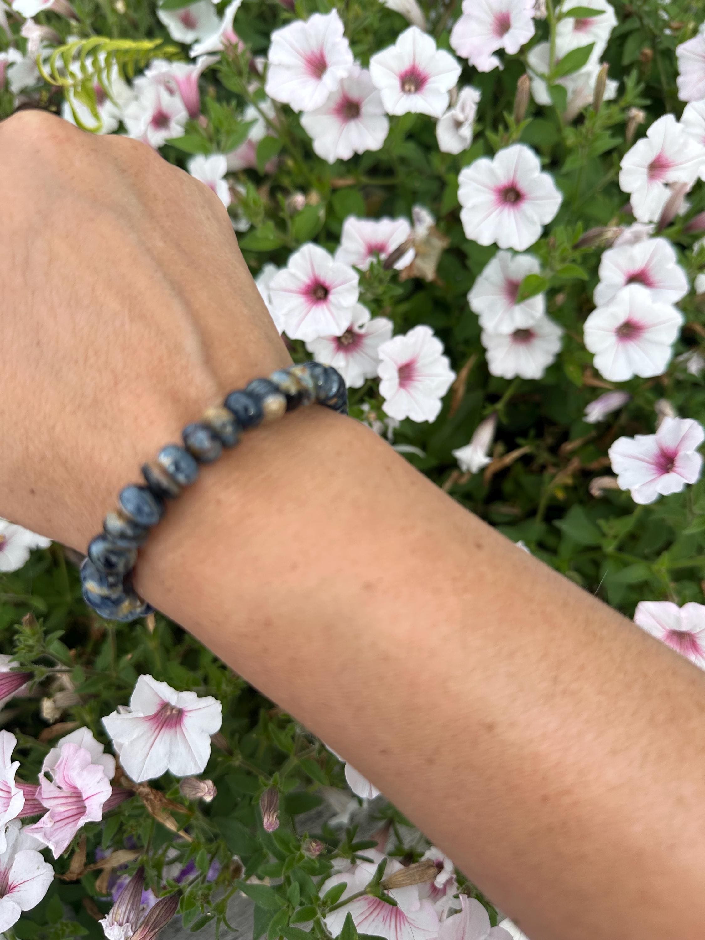 Ultra High Quality Pietersite Rondelle Bracelet, 8mm Or 8.5mm Width Beads
