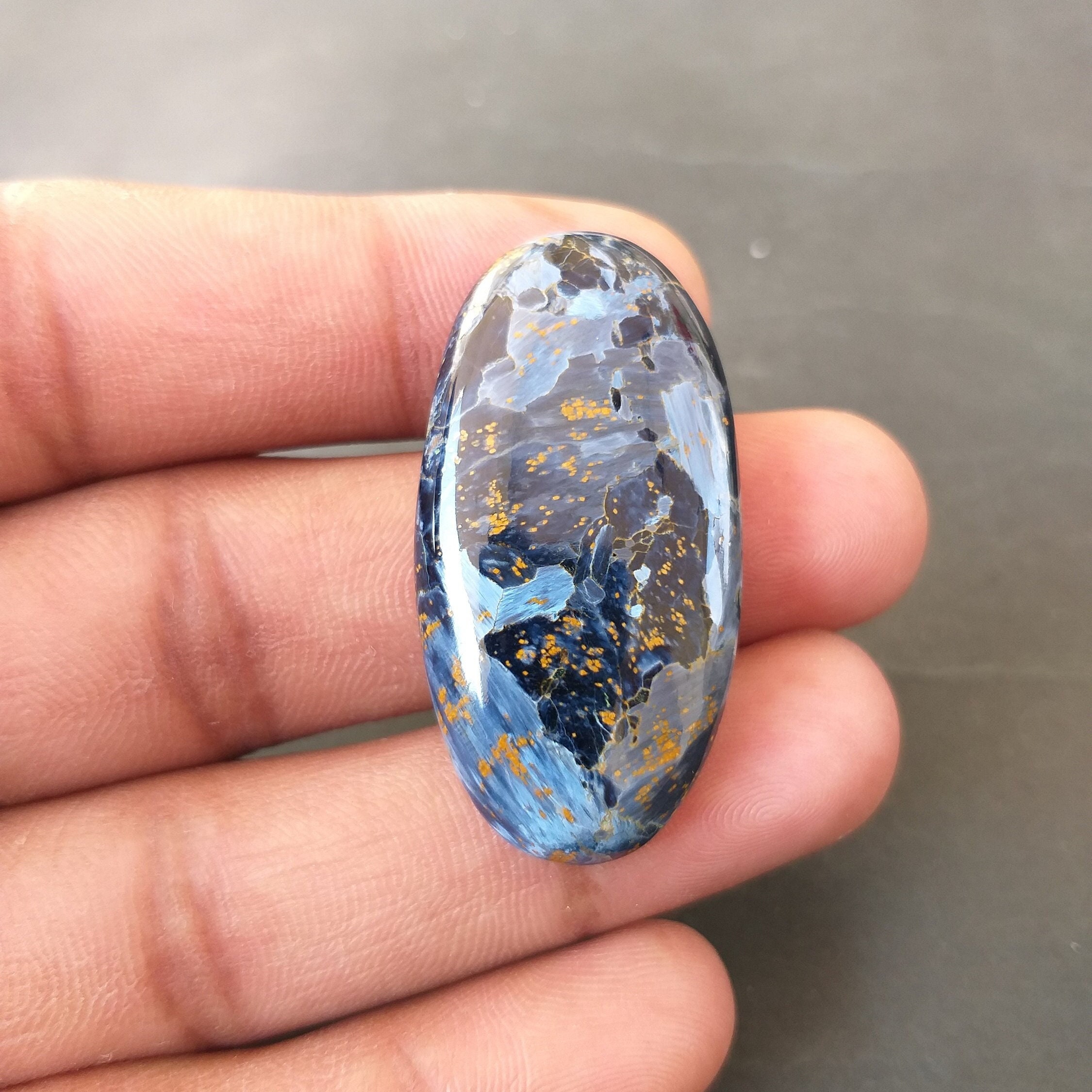 41x21x9 Mm Beautiful Pietersite Stone Cabochon Gemstone Oval Shape 49.1 Carat Pietersite Jewelry Design Cabochon For Pendant