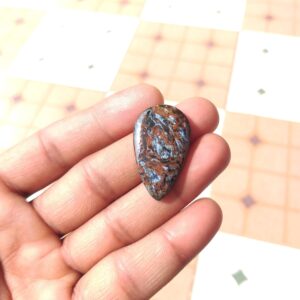 Handmade Pietersite Pear Cabochon : Polished Gemstone For Jewelry (28 Carat, 33x20x4 MM) Handmade Pietersite Pear Cabochon : Polished Gemstone For Jewelry (28 Carat, 33x20x4 MM)