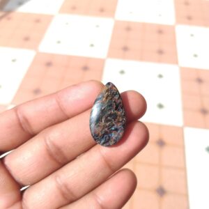 Handmade Pietersite Cabochon : Pear Shape For Jewelry (22 Carat, 30x17x5 MM) Handmade Pietersite Cabochon : Pear Shape For Jewelry (22 Carat, 30x17x5 MM)