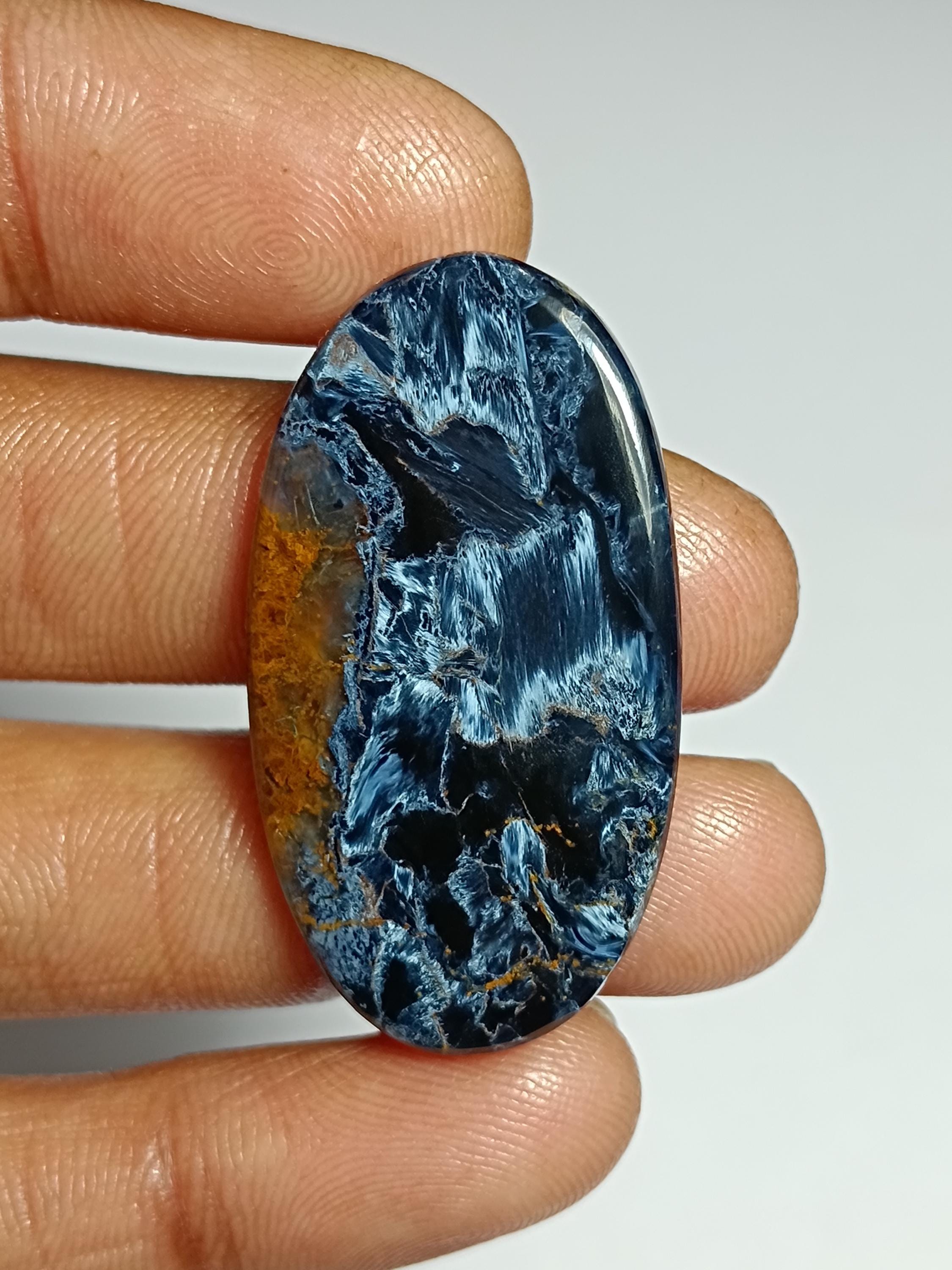 Natural Pietersite Cabochon: Handmade Polished Gemstone 32cts. (38x21 Mm) Natural Pietersite Cabochon: Handmade Polished Gemstone 32cts. (38x21 Mm)
