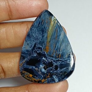 Natural Pietersite Cabochon: Handmade Polished Gemstone (45x33 Mm) Natural Pietersite Cabochon: Handmade Polished Gemstone (45x33 Mm)