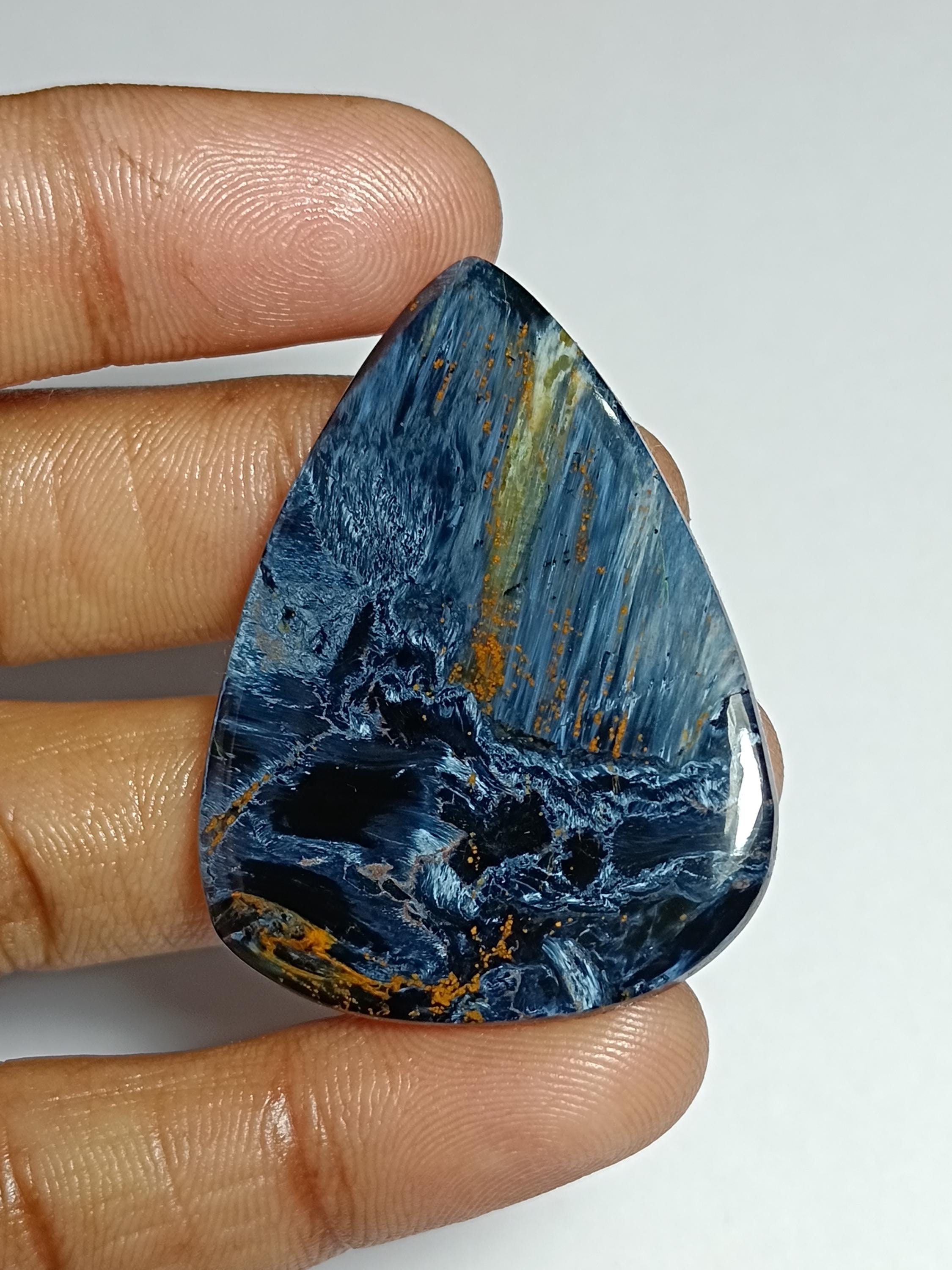 Natural Pietersite Cabochon: Handmade Polished Gemstone (45x33 Mm) Natural Pietersite Cabochon: Handmade Polished Gemstone (45x33 Mm)
