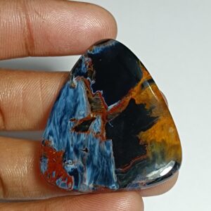 Natural Pietersite Cabochon: Handmade Polished Gemstone (42x35 Mm) Natural Pietersite Cabochon: Handmade Polished Gemstone (42x35 Mm)