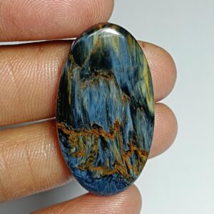 Natural Pietersite Cabochon: Handmade Polished Gemstone (35x19 Mm) Natural Pietersite Cabochon: Handmade Polished Gemstone (35x19 Mm)