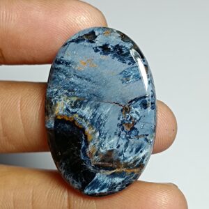 Natural Pietersite Cabochon: Handmade Polished Gemstone (35x24 Mm) Natural Pietersite Cabochon: Handmade Polished Gemstone (35x24 Mm)