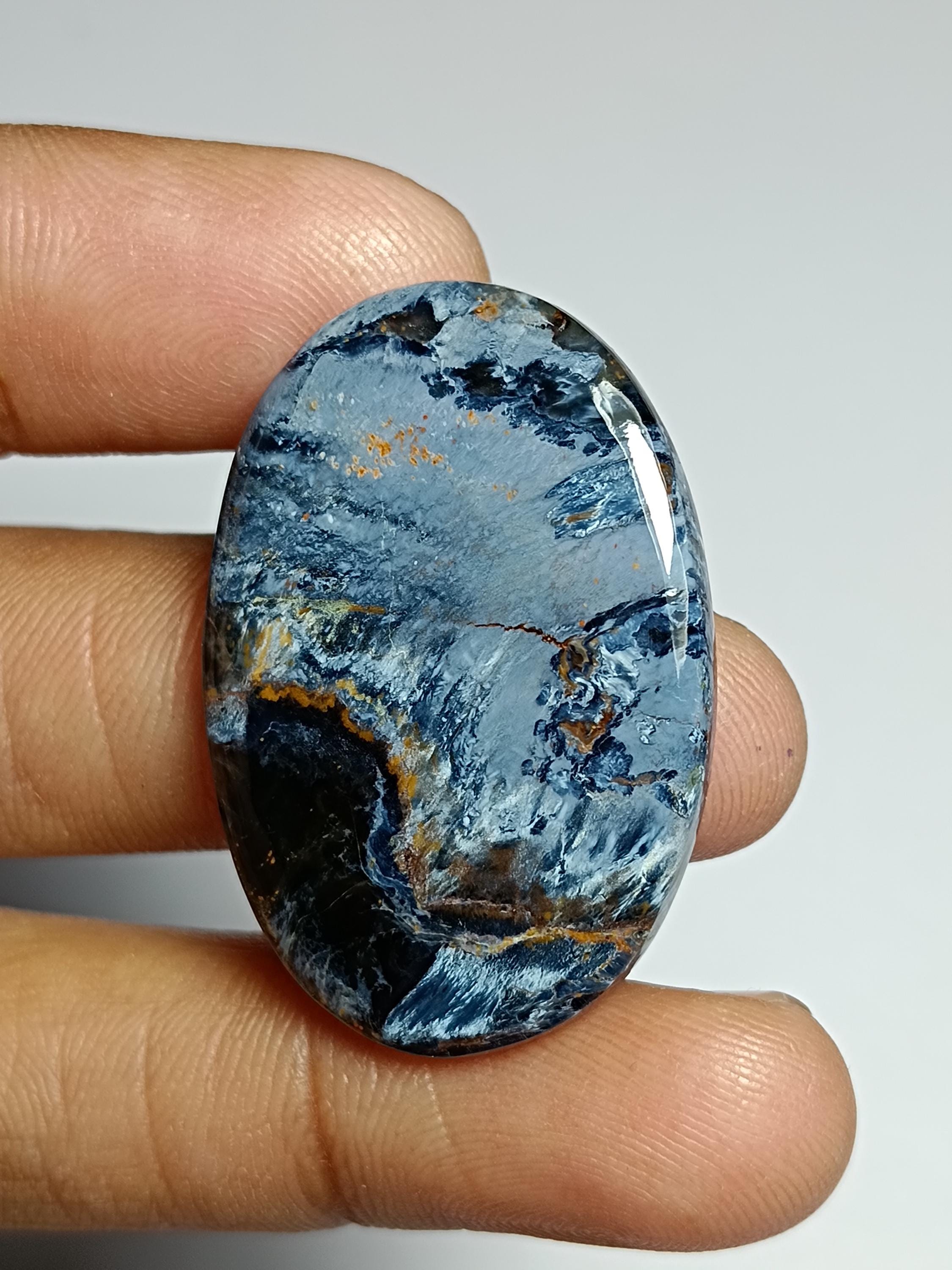 Natural Pietersite Cabochon: Handmade Polished Gemstone (35x24 Mm) Natural Pietersite Cabochon: Handmade Polished Gemstone (35x24 Mm)