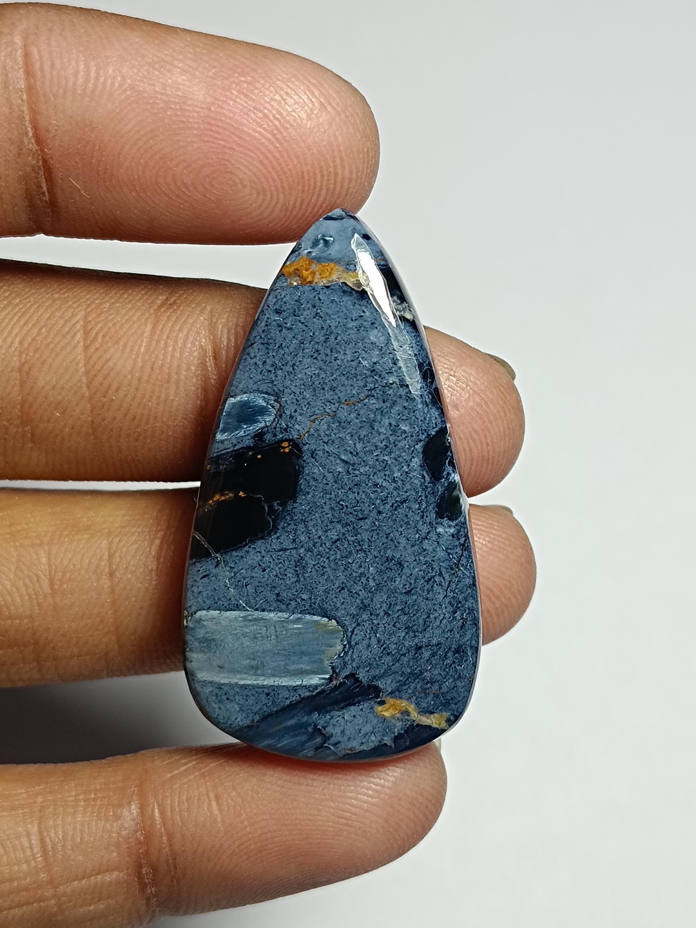 Natural Pietersite Cabochon: Handmade Polished Gemstone (40x22 Mm)