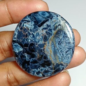Natural Pietersite Cabochon: Handmade Polished Gemstone (40x38 Mm) Natural Pietersite Cabochon: Handmade Polished Gemstone (40x38 Mm)