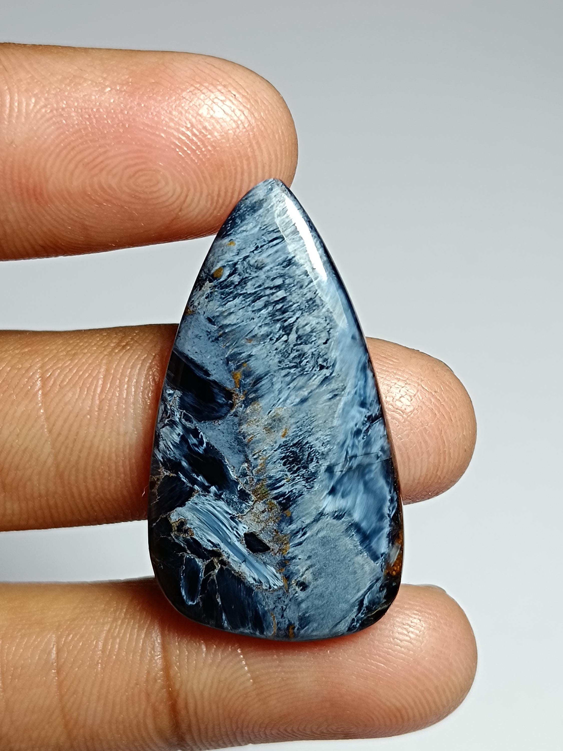 Natural Pietersite Cabochon: Handmade Polished Gemstone (35x20 Mm)