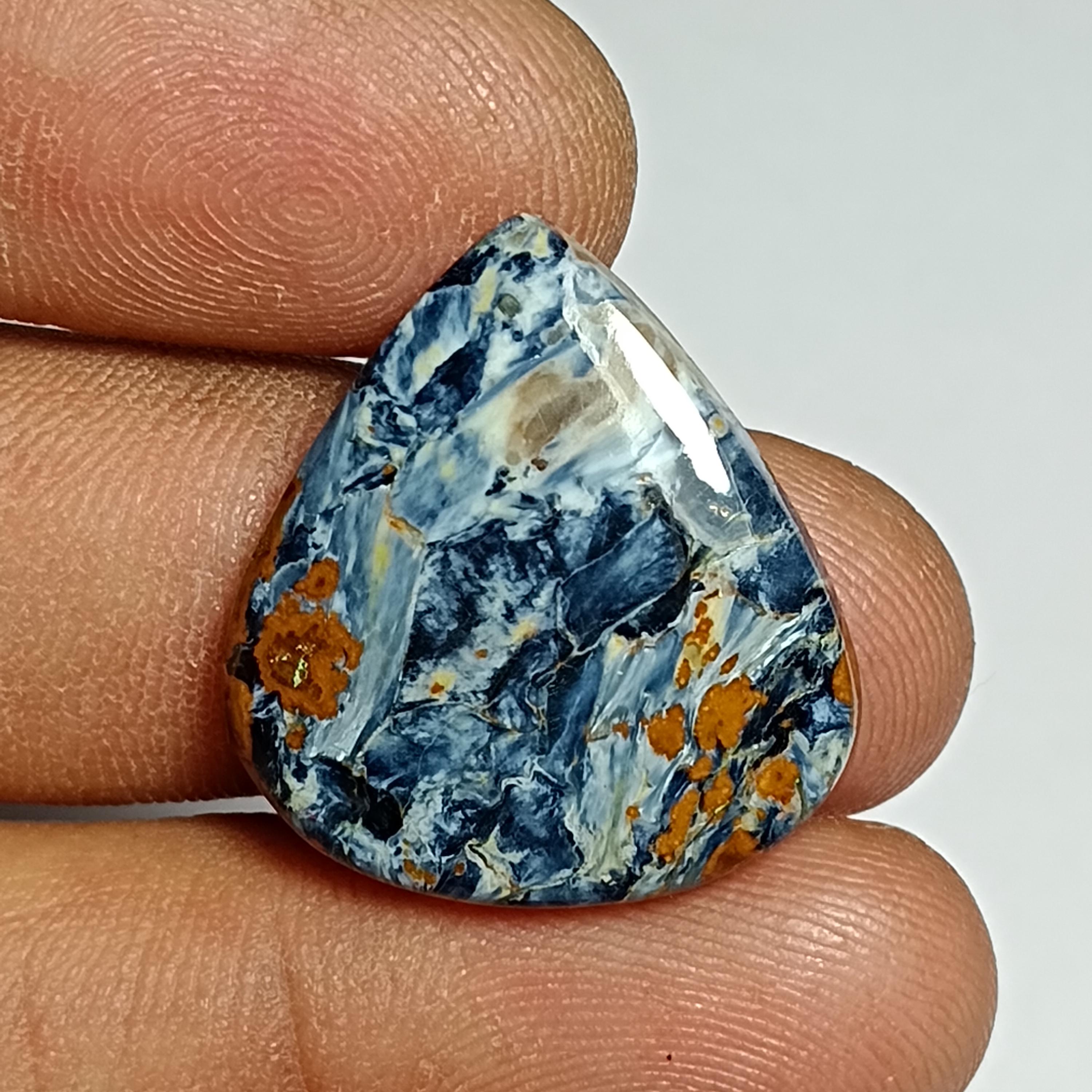 Natural Pietersite Cabochon: Handmade Polished Gemstone (23x21 Mm) Natural Pietersite Cabochon: Handmade Polished Gemstone (23x21 Mm)