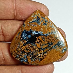Natural Pietersite Cabochon: Handmade Polished Gemstone (41x39 Mm) Natural Pietersite Cabochon: Handmade Polished Gemstone (41x39 Mm)